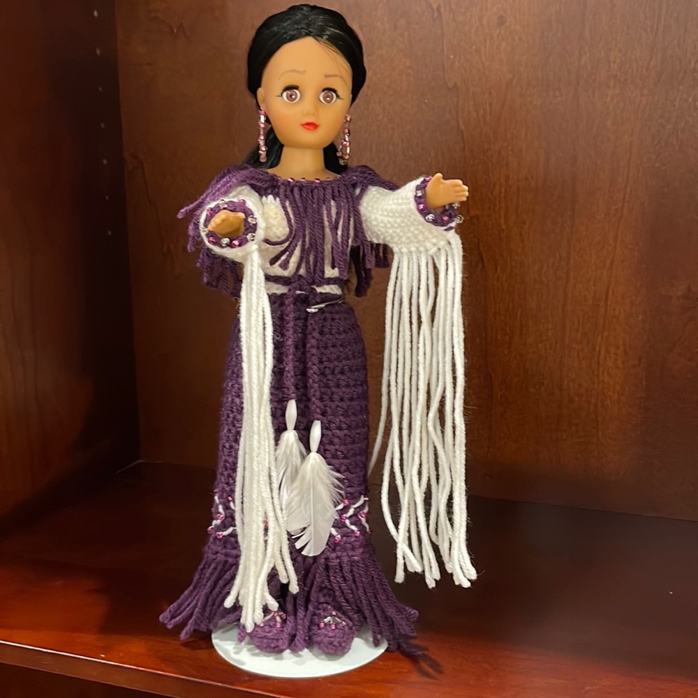Crochet Native American Princess doll